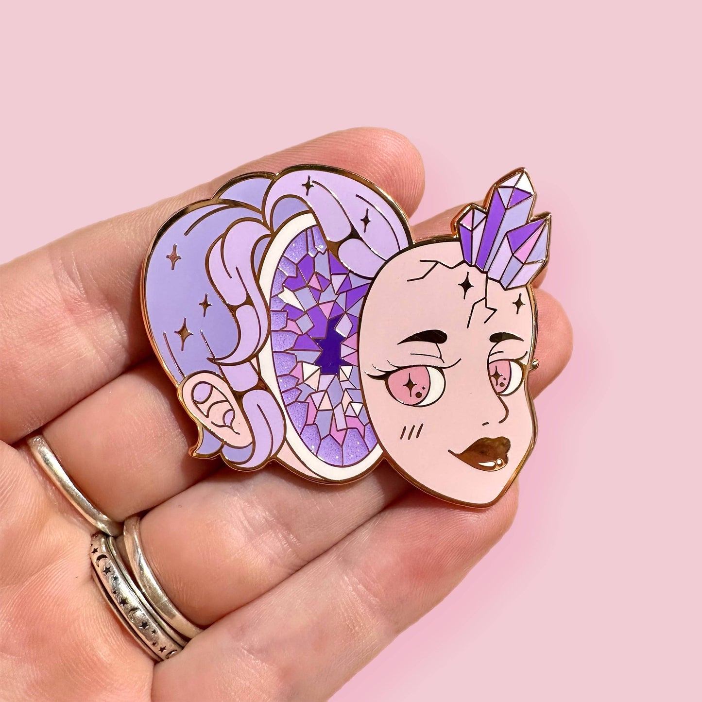 Crystallization Enamel Pin