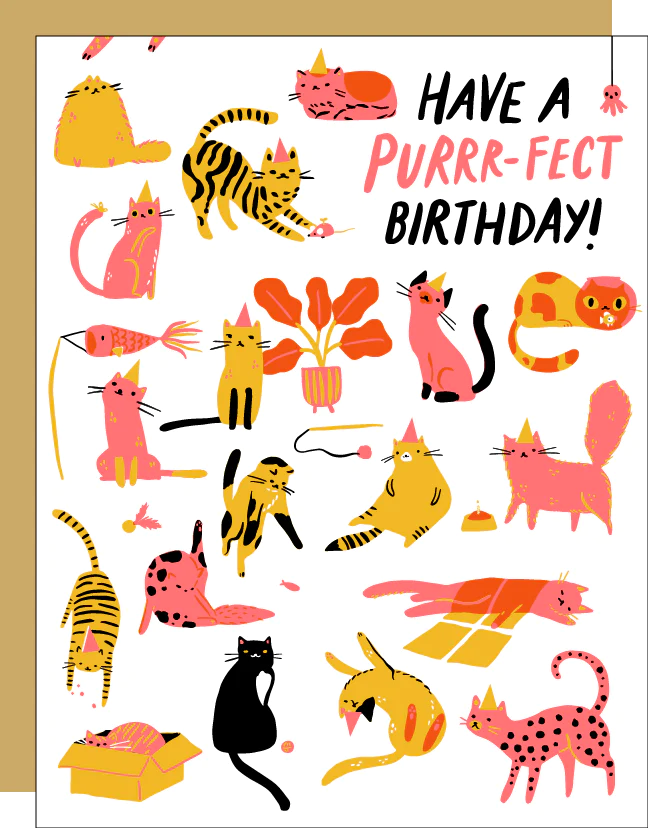 Purr-fect Birthday Greeting Card