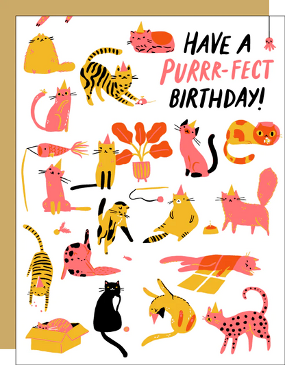 Purr-fect Birthday Greeting Card