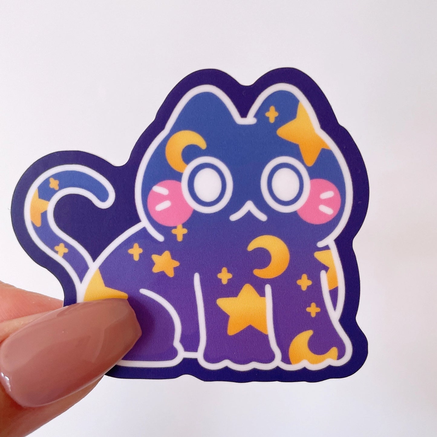 Starry Night Cat Sticker
