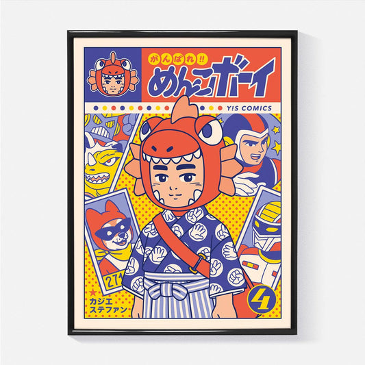 Ganbare! Menko Boy Print