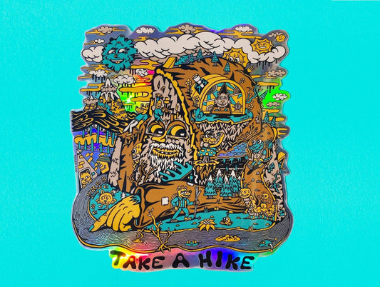 Take a Hike XL holographic Sticker