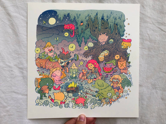 Campfire Stories Risograph Print