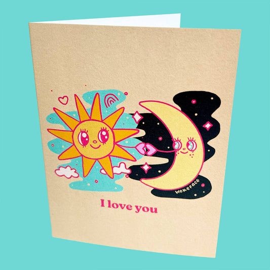 Sun & Moon I Love You Greeting Card