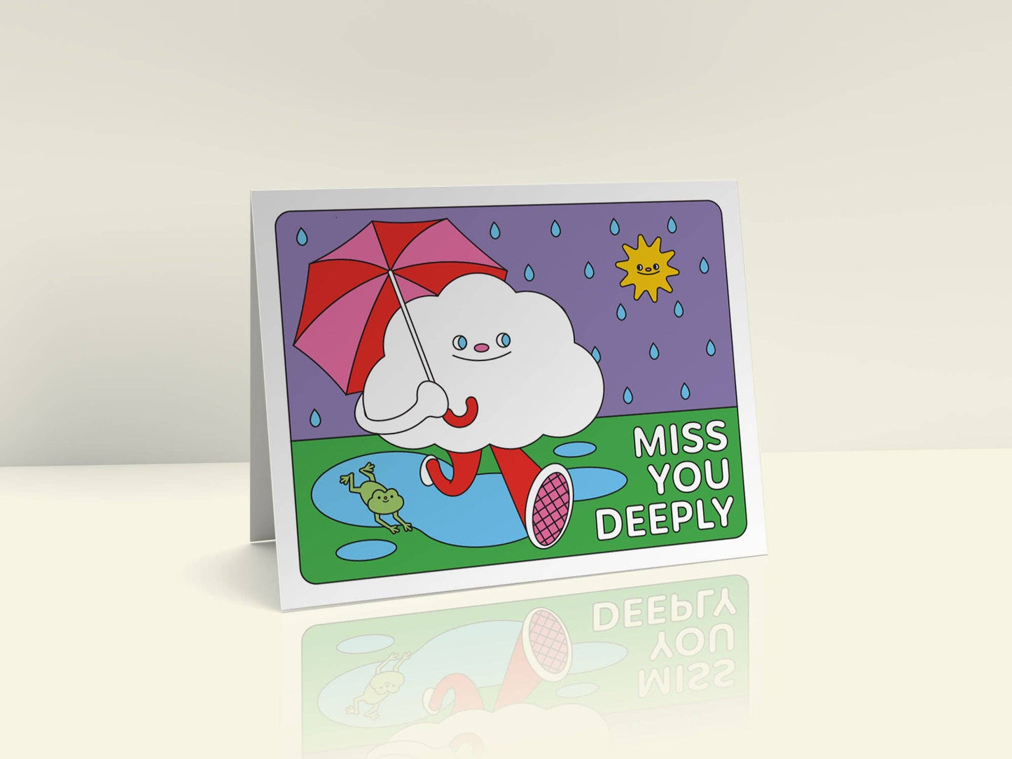 Miss You Deeply Greeting Card